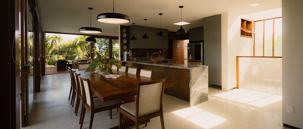 A clean kitchen worktop and tidy food-preparation surface