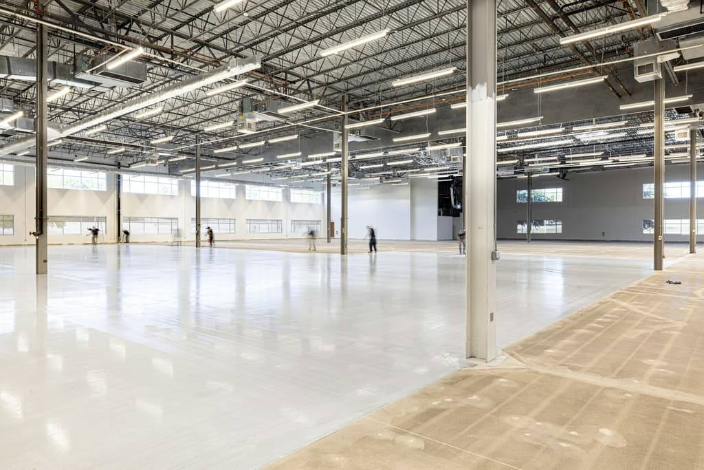 A clean, orderly commercial premises interior