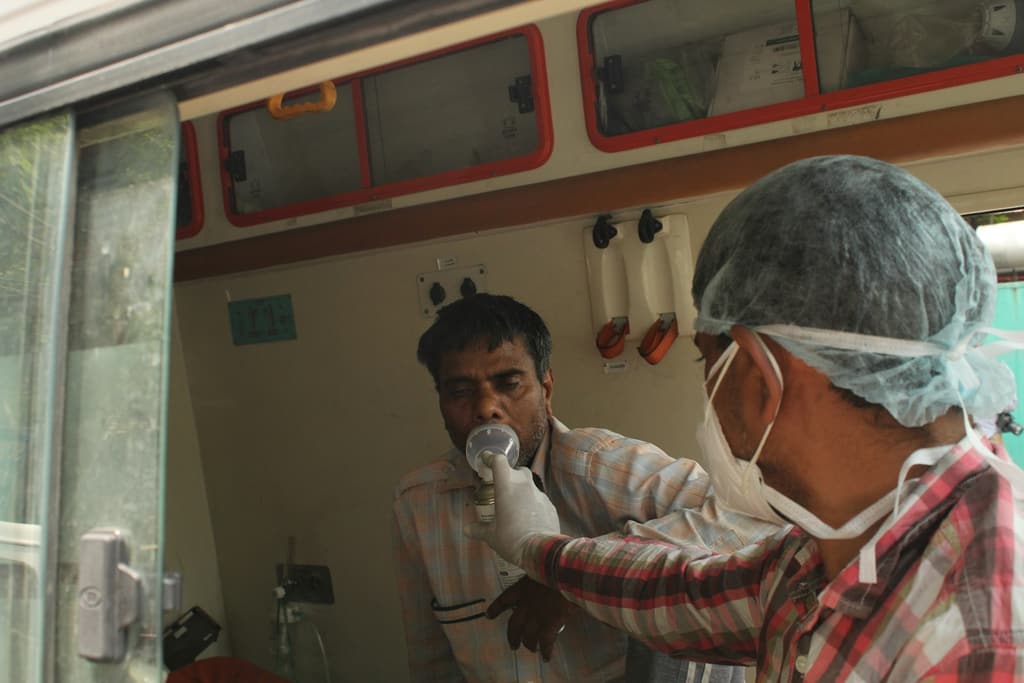 A surface being wiped clean during focused hygiene cleaning